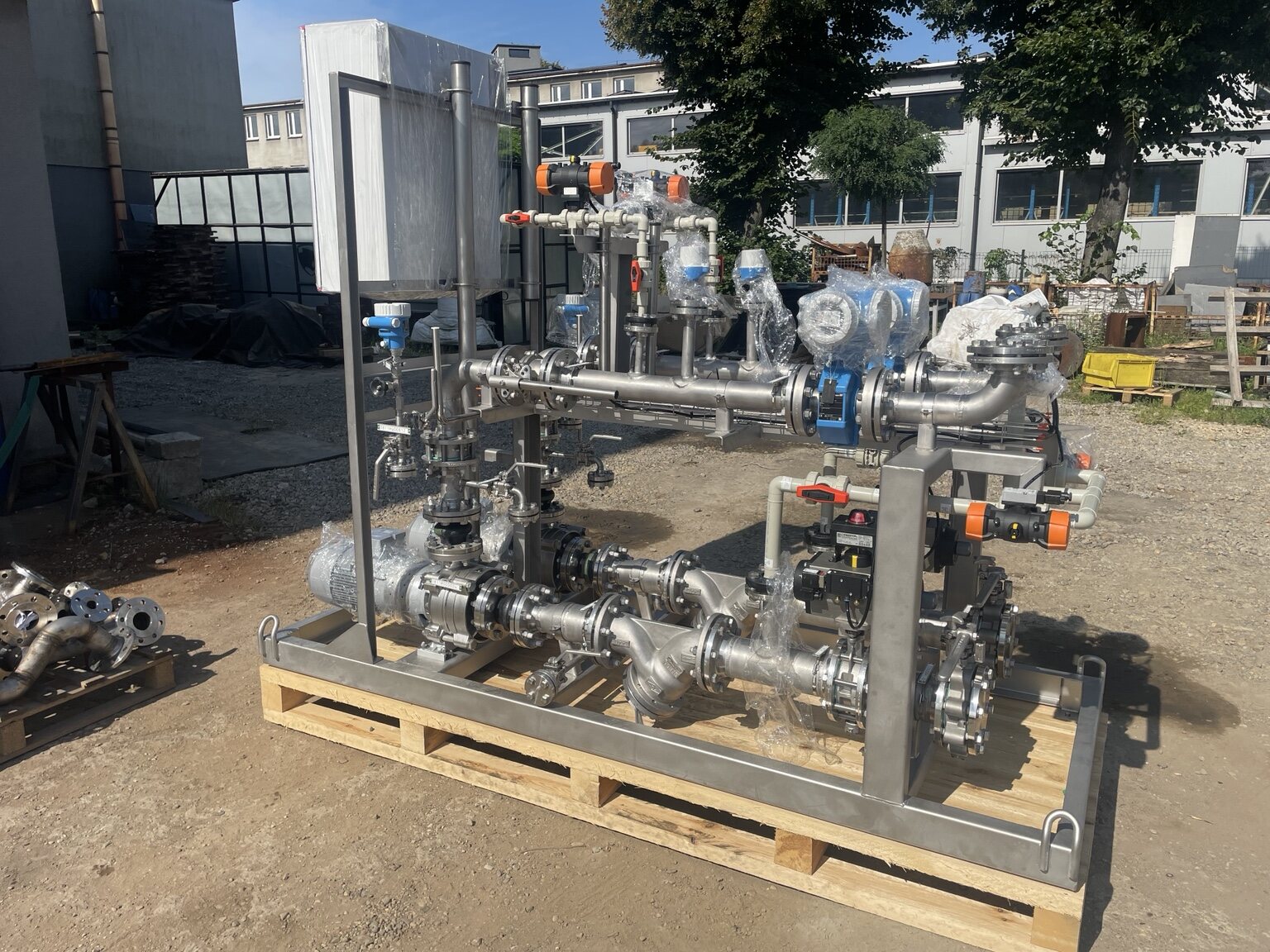 Kompletny moduł instalacji procesowej ze stali nierdzewnej
